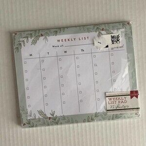 Weekly List Pad Check List Pad 75 Sheets NWT